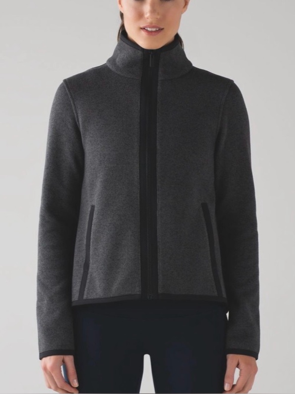 Lululemon Womens Fleece It Up Full Zip Jacket Size 4 Cotton Athleisure Winter